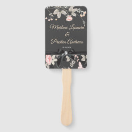 Elegantes, schicke Hochzeitsprogramm für Flora und Fächer