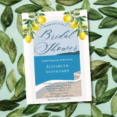 Elegantes schicke Mittelmeerküste Brautparty Einladung