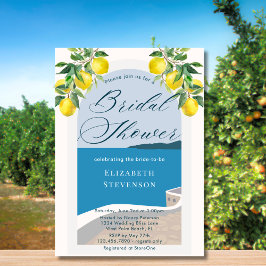 Elegantes schicke Mittelmeerküste Brautparty Einladung