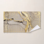 Elegantes schicke Paste graues Goldbad mit Marmorb Badhandtuch Set (Handtuch)