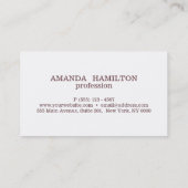 Elegantes, schicker Gilded Blush Green Pink Gold Visitenkarte (Rückseite)