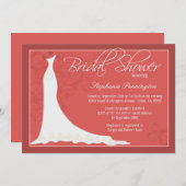 Elegantes schicker Hochzeitskleid Brautparty laden Einladung (Vorne/Hinten)