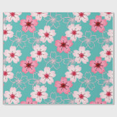 Elegantes schickes Blumenkirschblütenmuster Geschenkpapier (Flach)