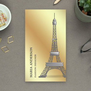 Elegantes, schickes falsches Goldfolien Paris Eiff Visitenkarte