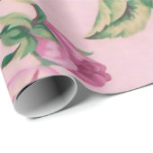 Elegantes schickes rosa Blumenmuster Geschenkpapier (Rolleneckpunkt)