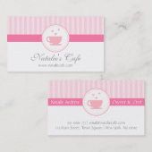 Elegantes, schickes, süßes Rosa-, Café-oder Visitenkarte (Vorne/Hinten)