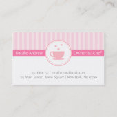 Elegantes, schickes, süßes Rosa-, Café-oder Visitenkarte (Rückseite)