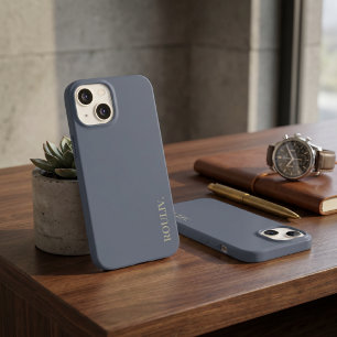 Elegantes Schiefergrau Minimalistisches ROULIV Case-Mate iPhone 14 Hülle