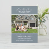 Elegantes Schiefergrau Unser neues Zuhause Foto Mo Ankündigung (Stehend Vorderseite)