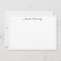 Elegantes Schiefergraues Skript Blush Pink Border