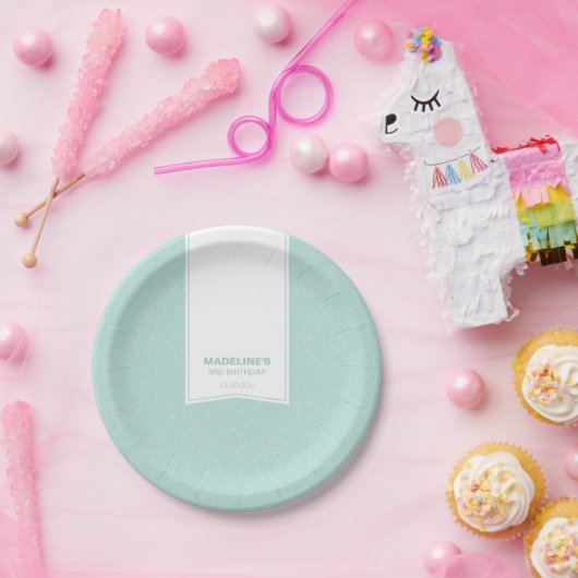 Elegantes Schildkrötenmuster Geburtstagsparty Pappteller (Party)