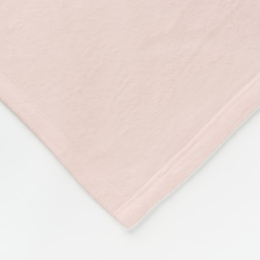 Elegantes Schlicht Blush Pink White Script Monogra Fleecedecke (Ecke)