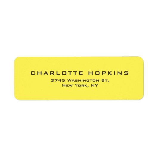 Elegantes Schlicht Gelbes Modernes Minimalistisch (Vorne)