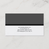 Elegantes Schlicht-Grau-Schwarz Beruflich Visitenkarte (Rückseite)