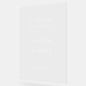 Elegantes, schlicht-minimalistisches Begrüßungszei Acrylschild (Winkel)