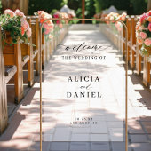 Elegantes, schlicht-minimalistisches Begrüßungszei Acrylschild