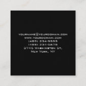 Elegantes Schlicht Modernes Minimalistisches Schwa Quadratische Visitenkarte (Rückseite)