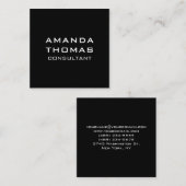Elegantes Schlicht Modernes Minimalistisches Schwa Quadratische Visitenkarte (Vorne/Hinten)