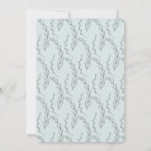 Elegantes, schlichtes Baby-Dusche-Party Einladung (Rückseite)