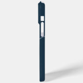 Elegantes Schlichtes Dusty Navy Blue Script Monogr Case-Mate iPhone Hülle (Rückseite / Links)