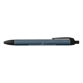 Elegantes Schlichtes Dusty Navy Blue Script Monogr Kugelschreiber (Oberseite)
