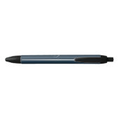 Elegantes Schlichtes Dusty Navy Blue Script Monogr Kugelschreiber (Rückseite)