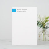 Elegantes Schlichtes, einfaches Minimalistisches P Briefpapier (Stehend Vorderseite)