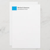 Elegantes Schlichtes, einfaches Minimalistisches P Briefpapier (Vorne/Hinten)