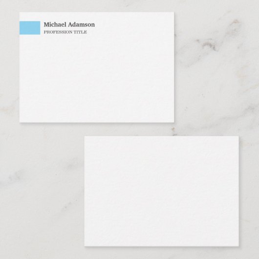 Elegantes Schlichtes, einfaches Minimalistisches P Mitteilungskarte (Vorne/Hinten)