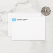Elegantes Schlichtes, einfaches Minimalistisches P Mitteilungskarte (Vorderseite/Rückseite Beispiel)
