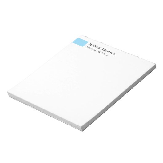 Elegantes Schlichtes, einfaches Minimalistisches P Notizblock (Rotiert)