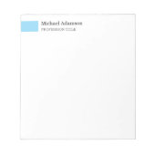 Elegantes Schlichtes, einfaches Minimalistisches P Notizblock (Vorderseite)