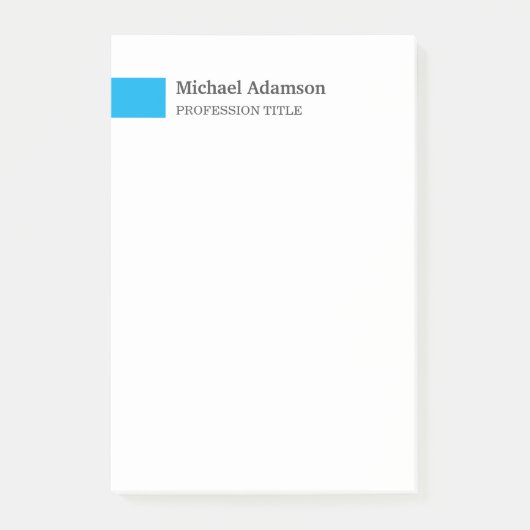 Elegantes Schlichtes, einfaches Minimalistisches P Post-it Klebezettel (Vorderseite)