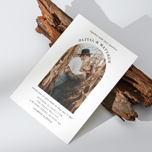 Elegantes schlichtes Foto Minimalistische Hochzeit Einladung