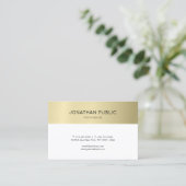 Elegantes, Schlichtes Gold Look Luxus Modernes Des Visitenkarte (Stehend Vorderseite)