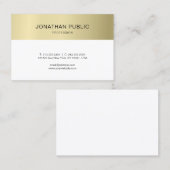 Elegantes, Schlichtes Gold Look Luxus Modernes Des Visitenkarte (Vorne/Hinten)
