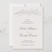Elegantes schlichtes graues Non-Foto Save the Date Magneteinladung (Vorderseite)