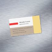Elegantes Schlichtes Minimalistisch Magnetische Visitenkarte (Beispiel)