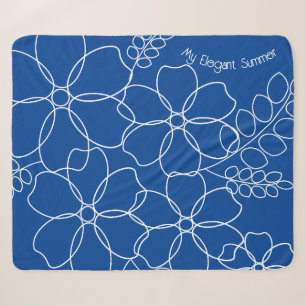 Elegantes, schlichtes Muster der Blume im Sommer Sherpadecke