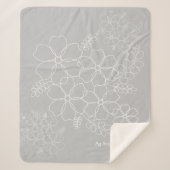 Elegantes, schlichtes Muster der Blume im Sommer Sherpadecke (Vorderseite)