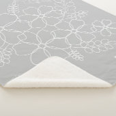 Elegantes, schlichtes Muster der Blume im Sommer Sherpadecke (3/4)