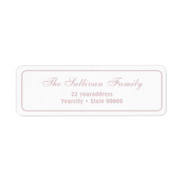 Elegantes, schlichtes Rücksendelabel