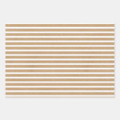 Elegantes, schlichtes Weiß auf Imitaten Rustikale Geschenkpapier Set (Vorderseite)