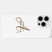 Elegantes Schlichtes White-Script-Monogramm Case-Mate iPhone Hülle (Rückseite (Horizontal))