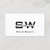 Elegantes Schlichtes White Simple & Modern mit Mon Visitenkarte (Vorderseite)