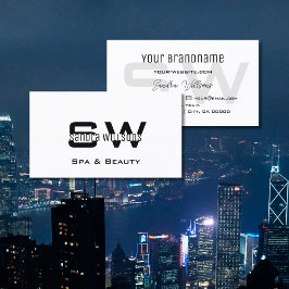 Elegantes Schlichtes White Simple & Modern mit Mon Visitenkarte