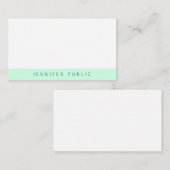 Elegantes, schmales, weißes, modernes einfaches Te Mitteilungskarte (Vorne/Hinten)