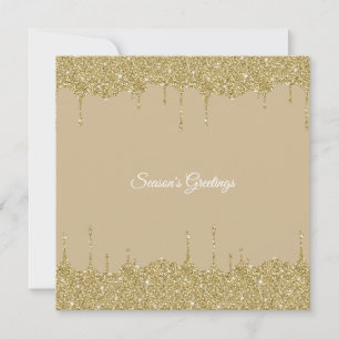 Elegantes schmelzendes Gold Glitter Glamour Feiertagskarte