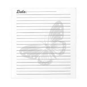 Elegantes Schmetterling-Tagebuch, Geschenk für Nat Notizblock