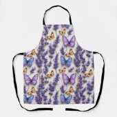 Elegantes Schmetterlingdesign und Lavenderdesign Schürze (Vorderseite)